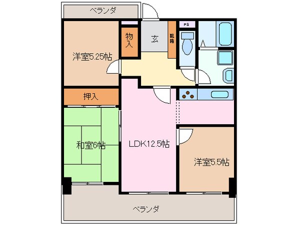 近鉄四日市駅 徒歩13分 1階の物件間取画像